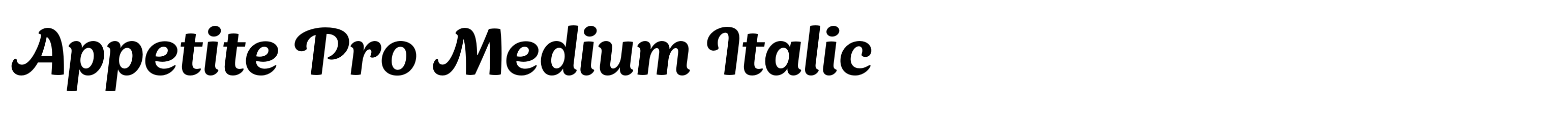 Appetite Pro Medium Italic